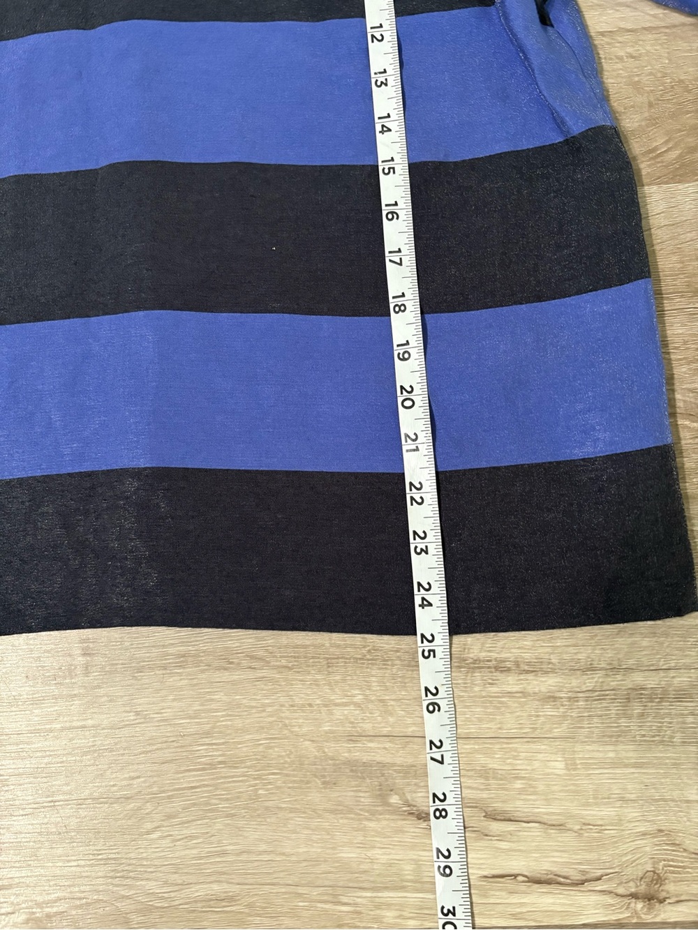 Banana Republic Long Sleeve Wide Stripe Shirt - Blue & Black - Picture 7 of 7